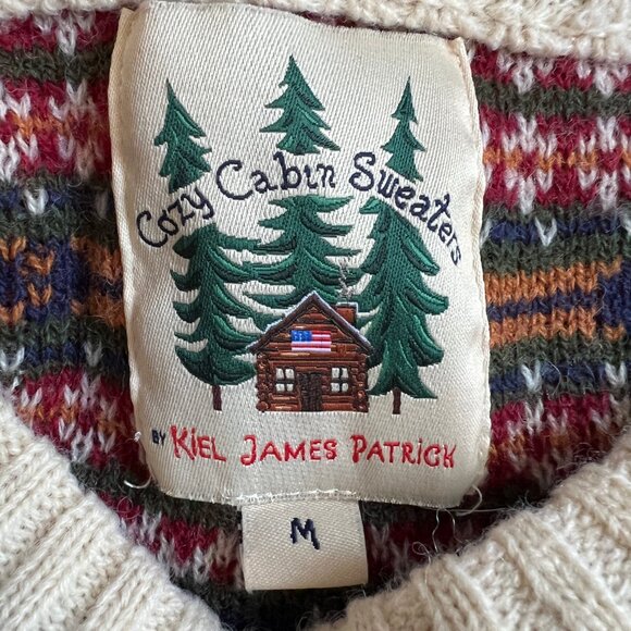 Kiel James Patrick The Great Moose Sweater Christmas Winter Wool Blend Fair Isle - Picture 4 of 10